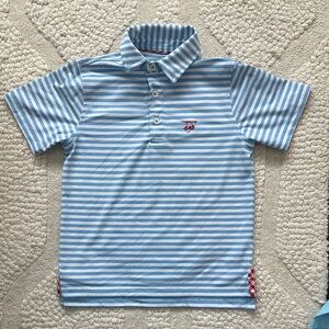 Bald Head Blues - Blue Striped Kids Polo Shirt